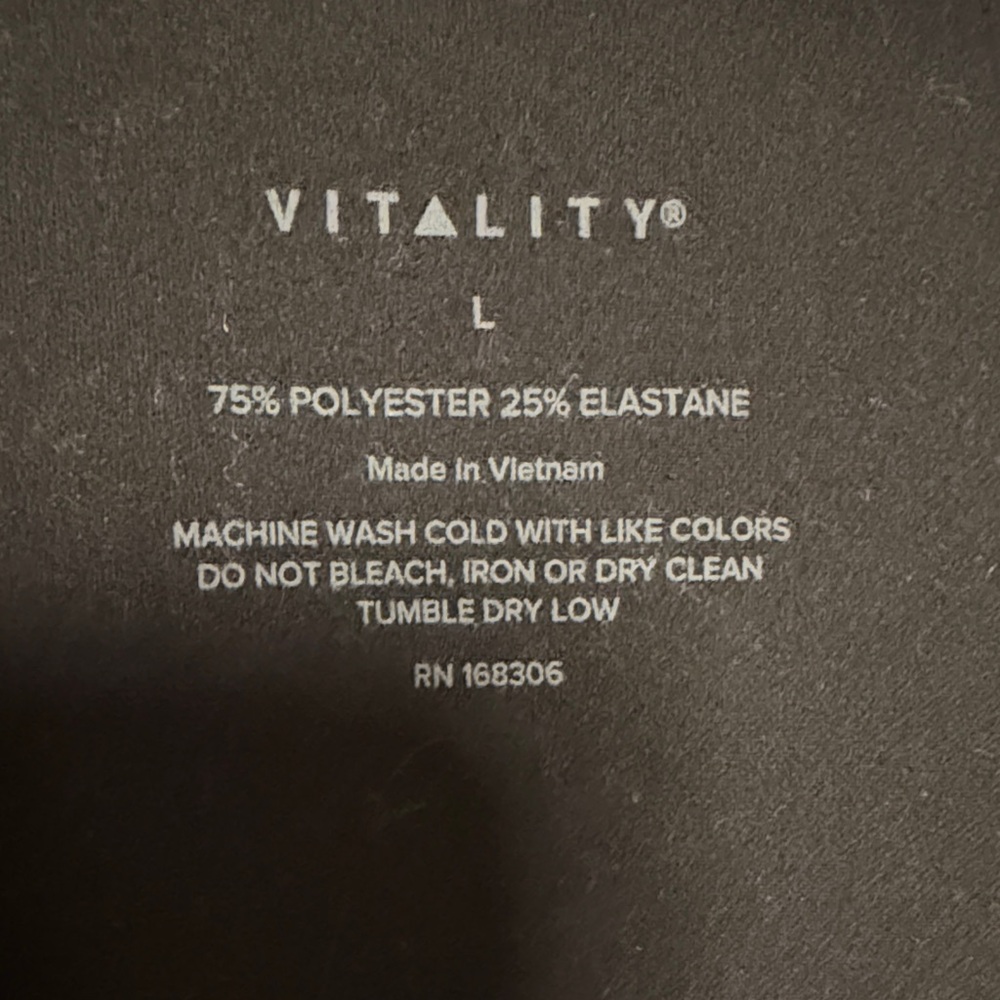 Black Vitality Leggings with neon stitching - Picture 2 of 3